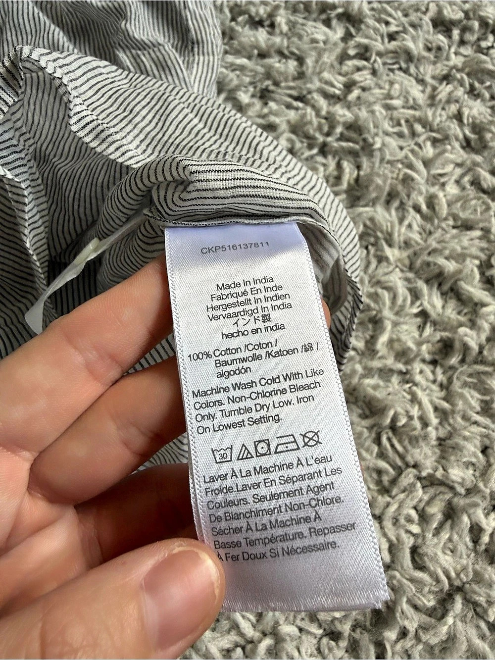 Madewell The Blaire Sleeveless Top Blue White Micro Stripe Sz M NWT $88 - Picture 9 of 10